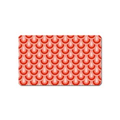 Awesome Retro Pattern Red Magnet (name Card) by ImpressiveMoments