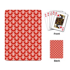 Awesome Retro Pattern Red Playing Card by ImpressiveMoments