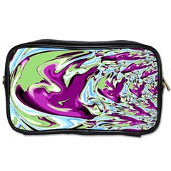Purple, Green, And Blue Abstract Toiletries Bags by digitaldivadesigns