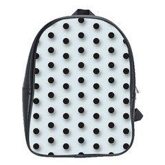 Black And White Polka-dot  School Bags (xl) 