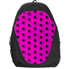 Hot Pink Black Polka-dot  Backpack Bag