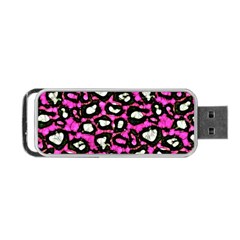 Pink Black Cheetah Abstract  Portable Usb Flash (one Side) by OCDesignss