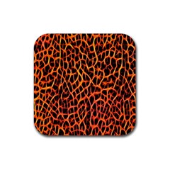Lava Abstract Pattern  Rubber Coaster (square)  by OCDesignss