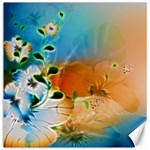Wonderful Flowers In Colorful And Glowing Lines Canvas 20  x 20  