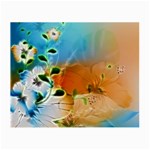 Wonderful Flowers In Colorful And Glowing Lines Small Glasses Cloth (2-Side)