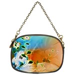 Wonderful Flowers In Colorful And Glowing Lines Chain Purses (One Side) 