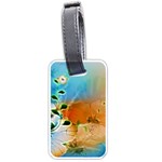Wonderful Flowers In Colorful And Glowing Lines Luggage Tags (One Side) 