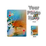 Wonderful Flowers In Colorful And Glowing Lines Playing Cards 54 (Mini)  Front - Heart3