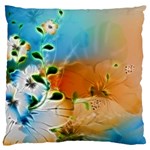 Wonderful Flowers In Colorful And Glowing Lines Large Cushion Cases (Two Sides) 