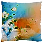 Wonderful Flowers In Colorful And Glowing Lines Large Flano Cushion Cases (Two Sides) 