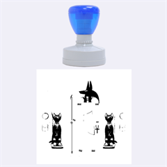 Anubis, Ancient Egyptian God Of The Dead Rituals  Rubber Round Stamps (large) by FantasyWorld7