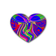 Transcendence Evolution Rubber Coaster (heart)  by icarusismartdesigns