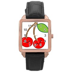 Kawaii Cherry Rose Gold Watches