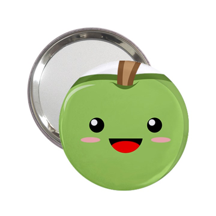 Kawaii Green Apple 2.25  Handbag Mirrors