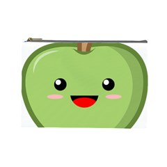 Kawaii Green Apple Cosmetic Bag (large) 