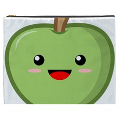 Kawaii Green Apple Cosmetic Bag (xxxl)  by KawaiiKawaii