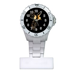 Beautiful Bird In Gold And Black Nurses Watches