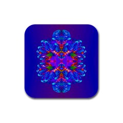 Abstract 5 Rubber Square Coaster (4 Pack)  by icarusismartdesigns