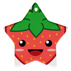 Kawaii Strawberry Star Ornament (two Sides)  by KawaiiKawaii