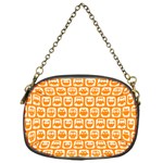 Yellow And White Owl Pattern Chain Purses (One Side) 