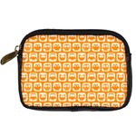 Yellow And White Owl Pattern Digital Camera Cases