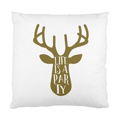 Life Is A Party Buck Deer Standard Cushion Cases (two Sides)  by CraftyLittleNodes