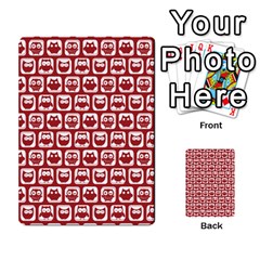 Red And White Owl Pattern Multi-purpose Cards (rectangle)  by GardenOfOphir