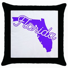 Florida Home State Pride Throw Pillow Cases (black) by CraftyLittleNodes