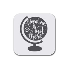 Adventure Is Out There Rubber Coaster (square)  by CraftyLittleNodes