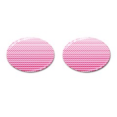 Pink Gradient Chevron Cufflinks (oval) by CraftyLittleNodes