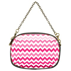 Pink Gradient Chevron Large Chain Purses (one Side)  by CraftyLittleNodes