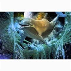 Funny Dolphin In The Universe Canvas 20  X 30  