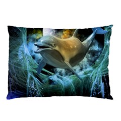 Funny Dolphin In The Universe Pillow Cases (two Sides)