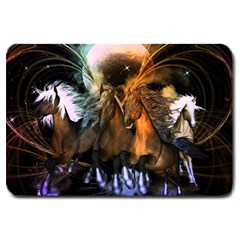 Wonderful Horses In The Universe Large Doormat  by FantasyWorld7
