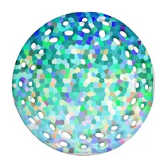 Mosaic Sparkley 1 Round Filigree Ornament (2side) by MedusArt
