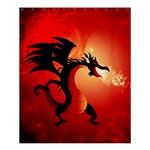 Funny, Cute Dragon With Fire Shower Curtain 60  x 72  (Medium)  60 x72  Curtain