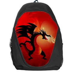 Funny, Cute Dragon With Fire Backpack Bag by FantasyWorld7