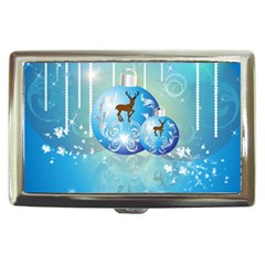 Wonderful Christmas Ball With Reindeer And Snowflakes Cigarette Money Cases by FantasyWorld7