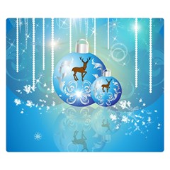 Wonderful Christmas Ball With Reindeer And Snowflakes Double Sided Flano Blanket (small)  by FantasyWorld7