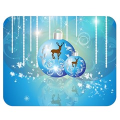 Wonderful Christmas Ball With Reindeer And Snowflakes Double Sided Flano Blanket (medium)  by FantasyWorld7