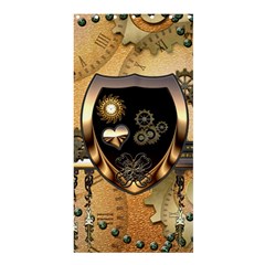 Steampunk, Shield With Hearts Shower Curtain 36  X 72  (stall)  by FantasyWorld7