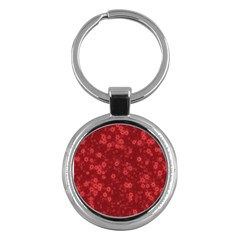 Snow Stars Red Key Chains (round)  by ImpressiveMoments