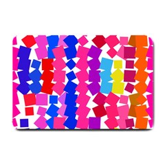 Colorful Squares Small Doormat by LalyLauraFLM