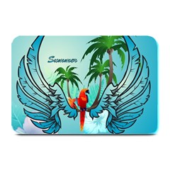 Summer Design With Cute Parrot And Palms Plate Mats