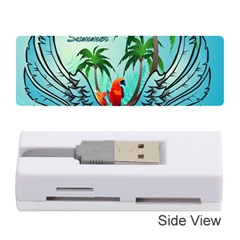 Summer Design With Cute Parrot And Palms Memory Card Reader (stick) 