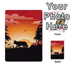 The Lonely Wolf In The Sunset Multi-purpose Cards (rectangle) 