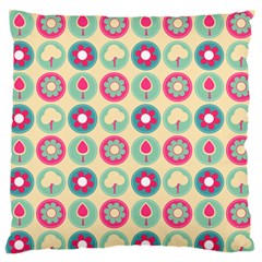 Chic Floral Pattern Large Flano Cushion Cases (one Side)  by GardenOfOphir