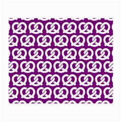 Purple Pretzel Illustrations Pattern Small Glasses Cloth by GardenOfOphir