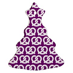 Purple Pretzel Illustrations Pattern Ornament (christmas Tree) by GardenOfOphir