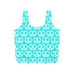 Aqua Pretzel Illustrations Pattern Full Print Recycle Bags (S) 